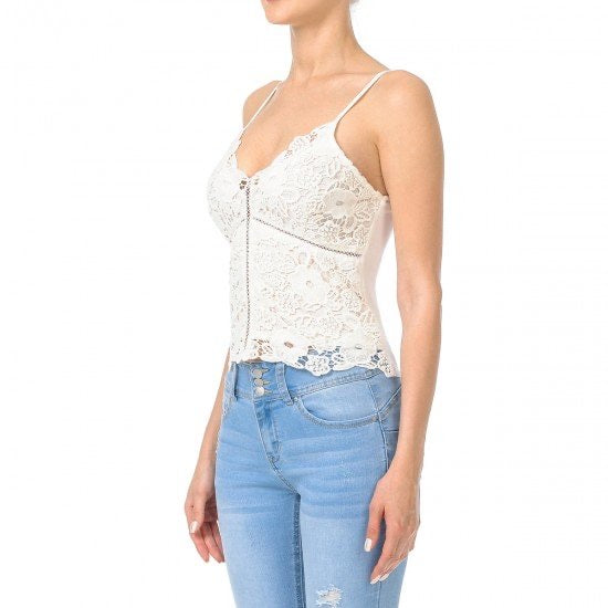 Scalloped Lace Cami Top