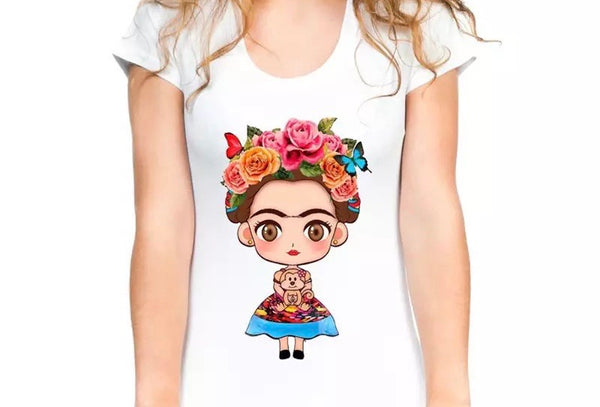 Cartoon Frida Kahlo T Shirt